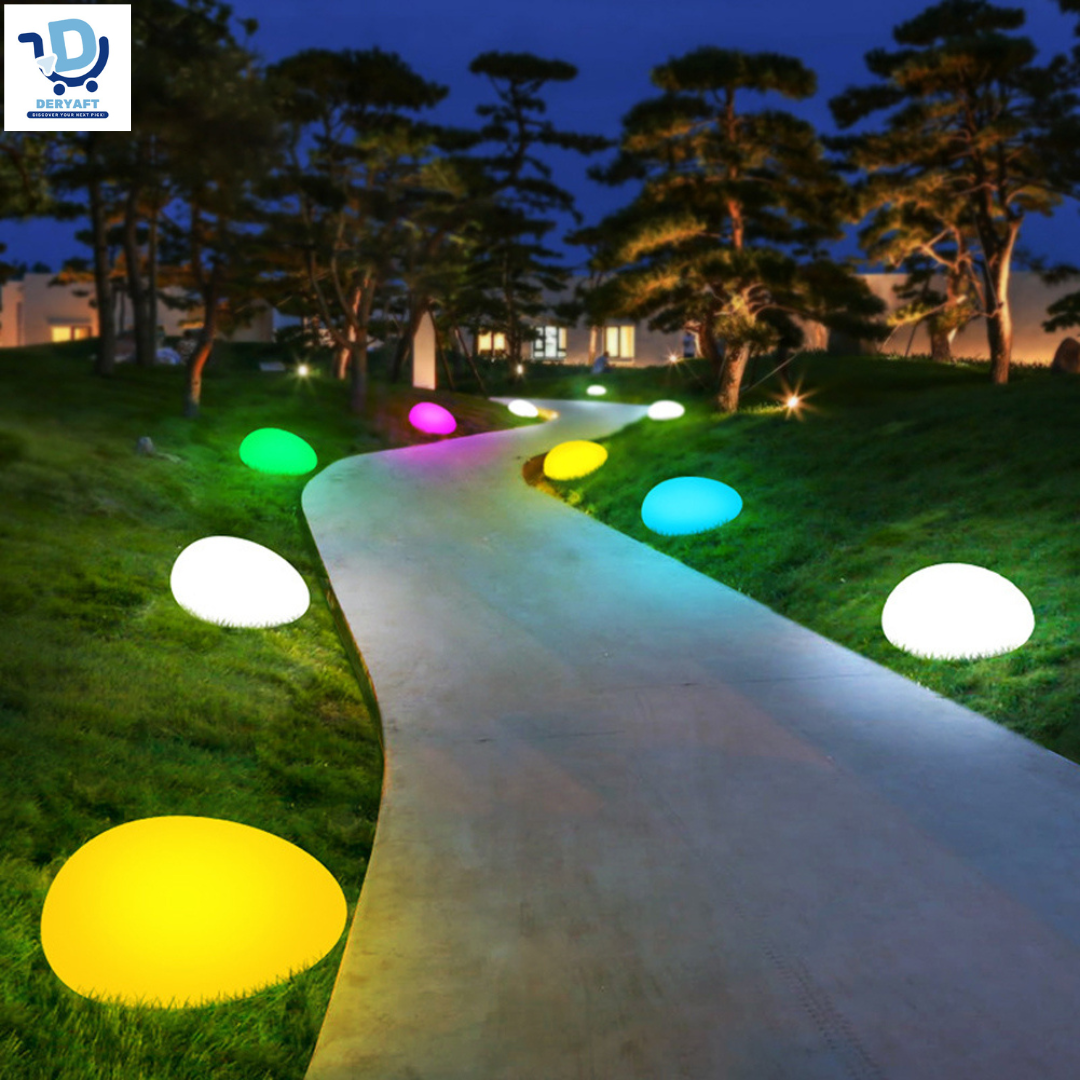 Deryaft®️ Glow Stone Garden Lamps